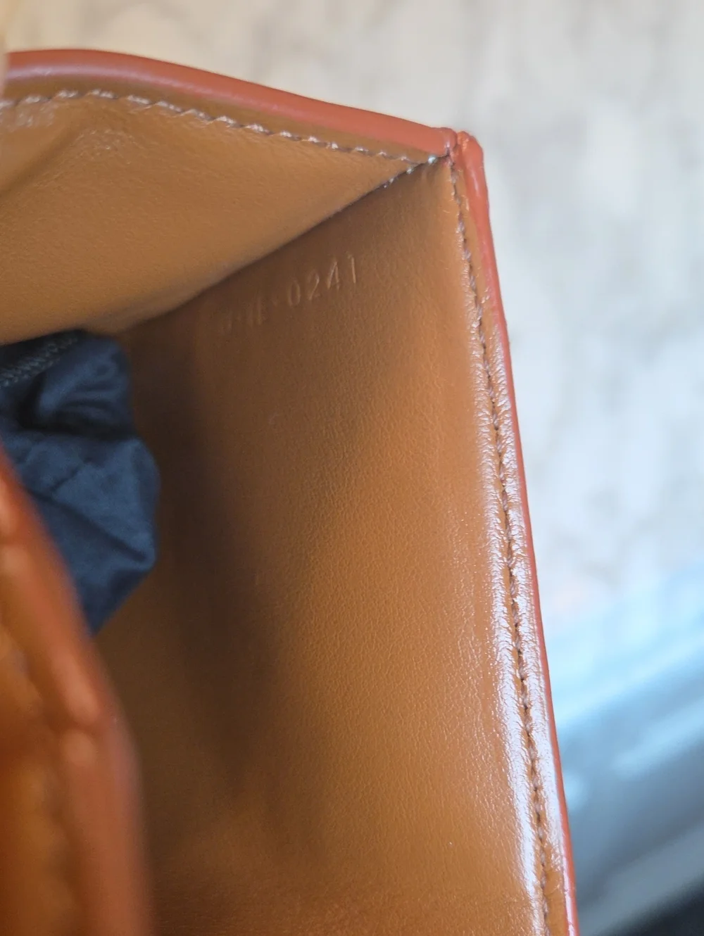 EUC Celine Triomphe Canvas & Leather Wallet Card Holder in Beige and Brown Trim